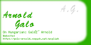 arnold galo business card